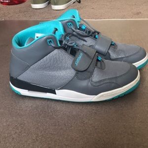 Gray/Light Blue Jordan Shoes